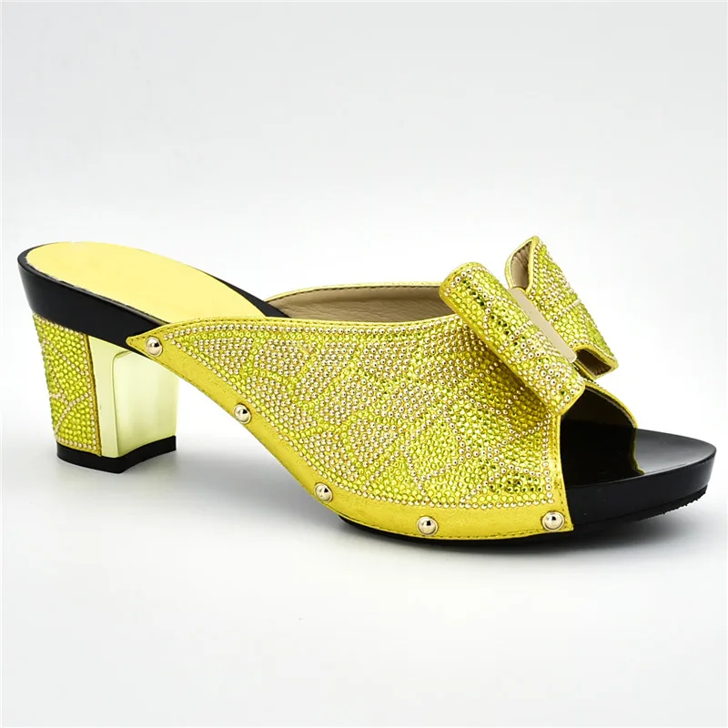 High Quality African Women Shoes Decorated with Rhinestone Womens Dress