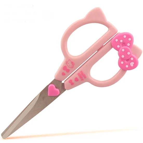 Free shipping Pink bowknot shears Hello Kitty Office Scissors Household