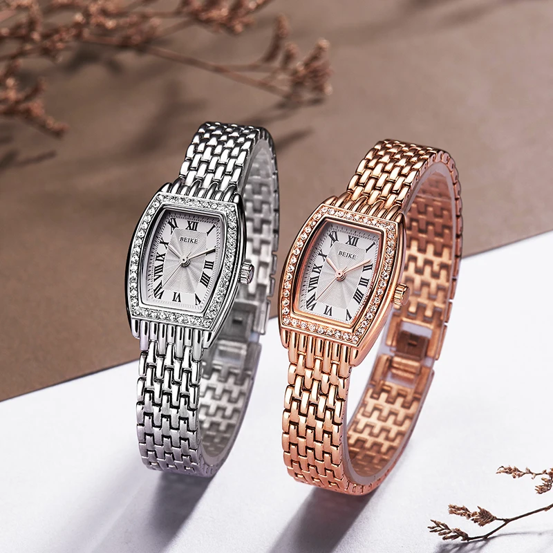 

BEIKE High Quality Women's Stainless Steel Wrist Watches Simple Luxury Brand Quartz Watch Waterproof Ladies Dress Watch relogio