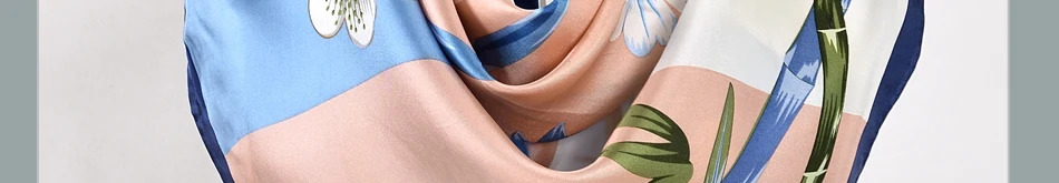 [BYSIFA] сине-белый шелковый шарф, Женская шаль, китайский стиль, классические цветы, шелк, саржа, квадратные шарфы, шарфы для весны и осени