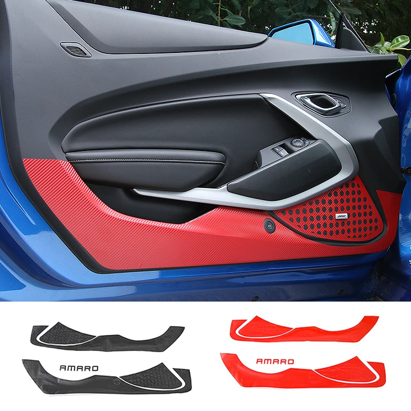 

Carbon Fiber Car Door Anti Kick Scratch Sticker Cover Fit For Chevrolet Camaro 2017+