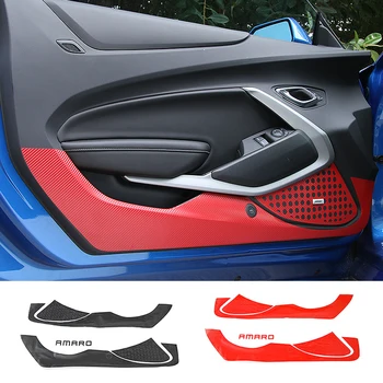 

MOPAI Carbon Fiber Sticker Car Door Anti Kick Scratch Stickers Cover for Chevrolet Camaro 2017 Up Car Accessories Styling