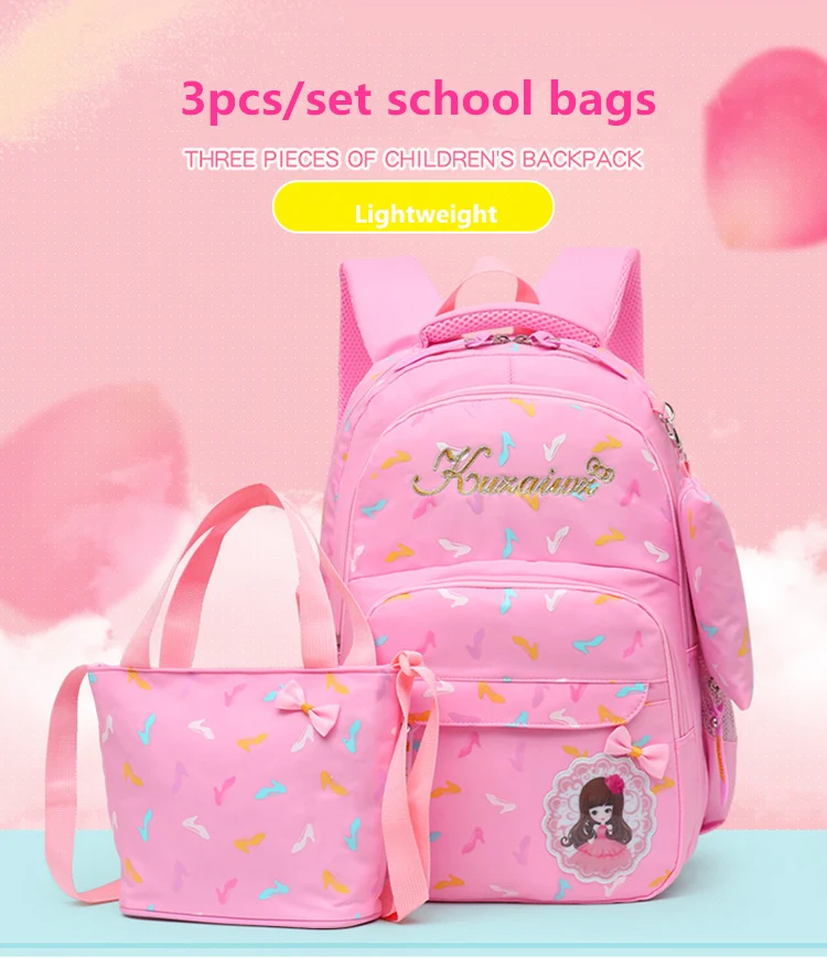 3 шт./компл. водостойкий рюкзак для подростков девочек школьный высококачественные рюкзаки нейлон школьные сумки Книга сумка mochila infantil