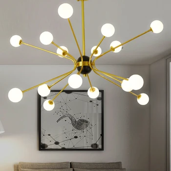 

modern glass ball DNA Beanstalk pendant light Nordic Restaurant dining room bar Hanging Droplight Abajur AC 110-240V
