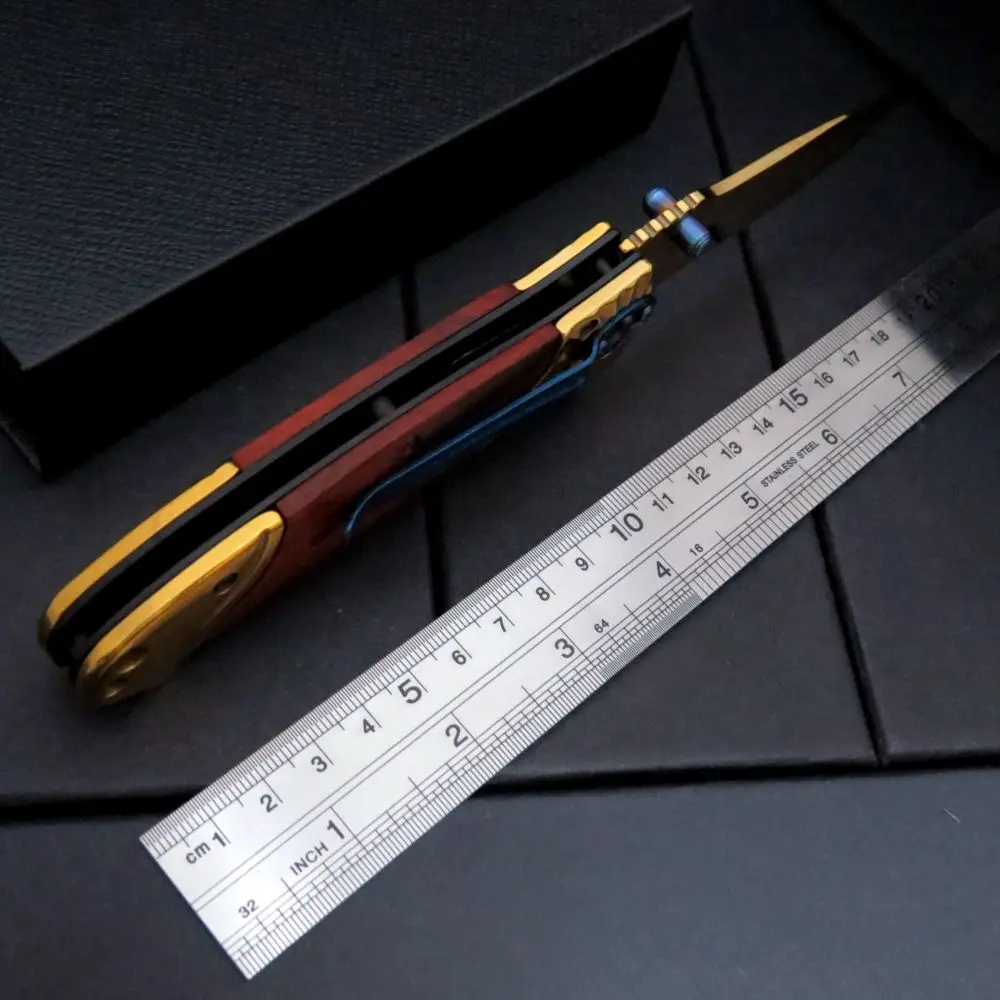 Хит продаж складной нож стальное лезвие деревянная ручка Карманные охотничьи