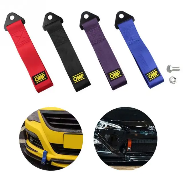 26cm Strap Tow Professional Shackle 2 Tons Universal Emergency Vehicle Trailer Rope For Car
