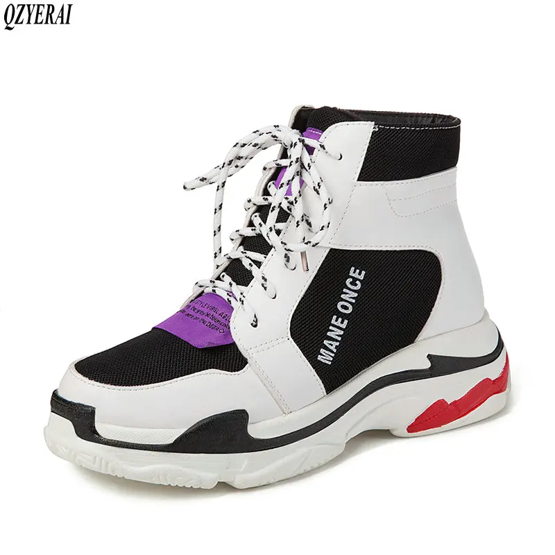 

QZYERAI 2018 autumn winter new style warm women boots leather lace-up women boots fashion leisure style warm women shoes