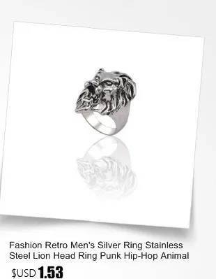 Модное ретро властное мужское кольцо, индивидуальное животное кольцо в виде головы волка для мужчин и женщин, ювелирное изделие из сплава для ночного клуба