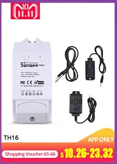 Высокая точность SONOFF монитор Si7021 датчик влажности переключатель беспроводной смарт Wifi датчик температуры мониторинг дистанционного управления для TH10 16