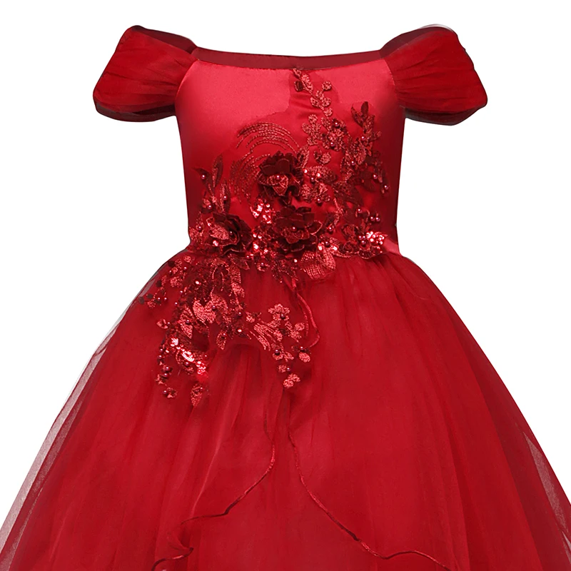 Formal Girl Princess Dress Christmas Dress Girl Party Gown Backless Kids Girls Prom Party Dress New Year Children's Clothing smocked baby dresses