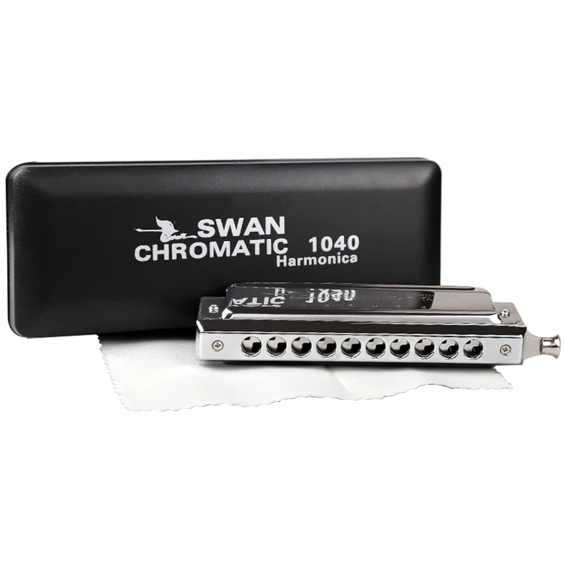 白鳥丸いマウスピース 10 穴 40 トーンクロマチックハーモニカ切替木管楽器スワンハーモニカ Sw1040 5 Harmonica Aliexpress