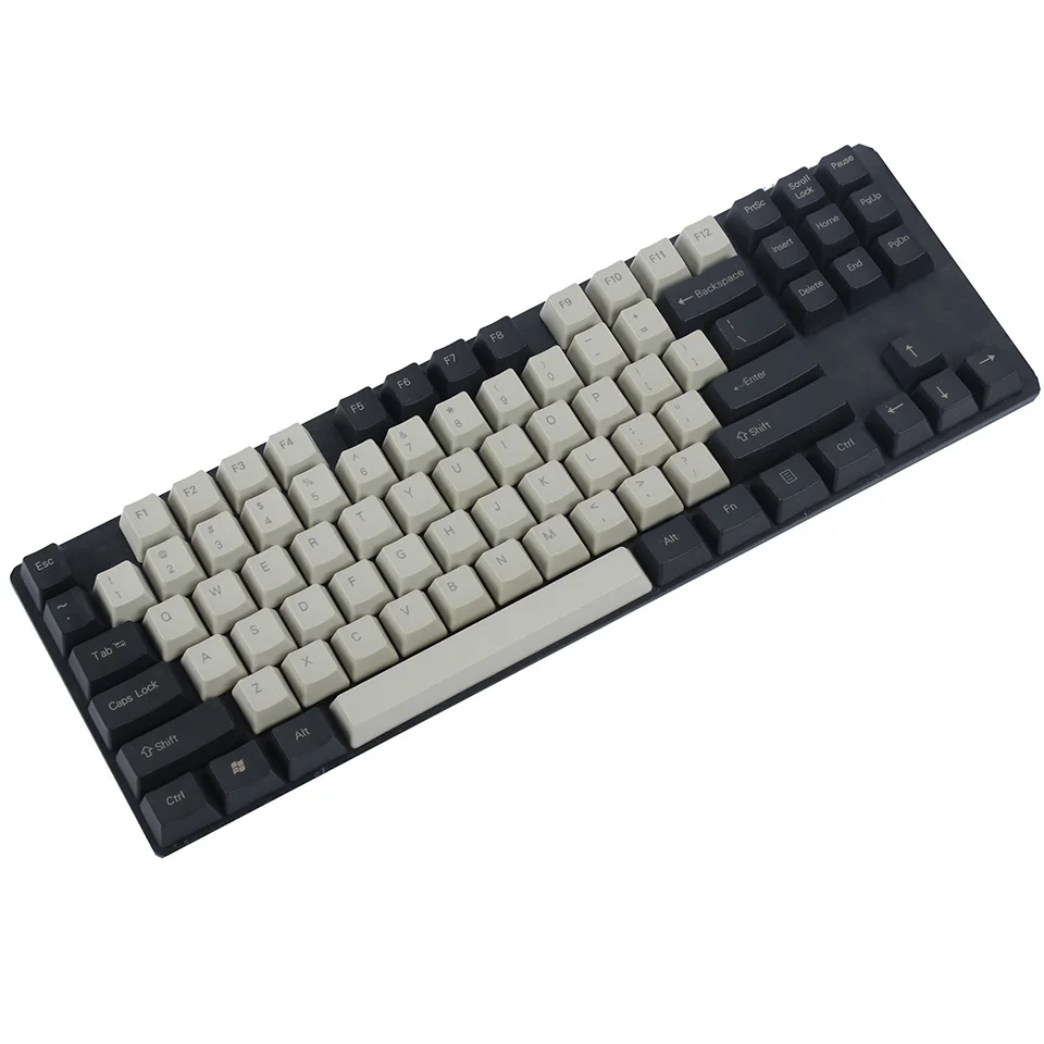 YMDK 104 87 61 черный светильник серый PBT OEM профиль Keycap для 104 TKL 60% MX переключатели Механическая игровая клавиатура