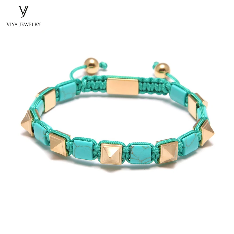 VJPB-02-Pyramid-Bracelet-with-square-natural--stone-(9)