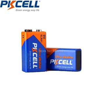 

2Pcs 9V 6F22 thermometer Battery Battery 6LR61 E22 MN1604 522 6f22 MN1604 9V Batteries
