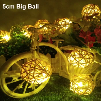 5 cm Grote Bal LED kerstboom verlichting 5 m 20 leds LED Bal string lampen bruiloft tuin hanger guirlande Timbo lamp 110 V/220 V