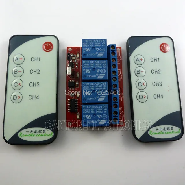 Buy DC 12V 4CH IR Infrared Remote Control Switch