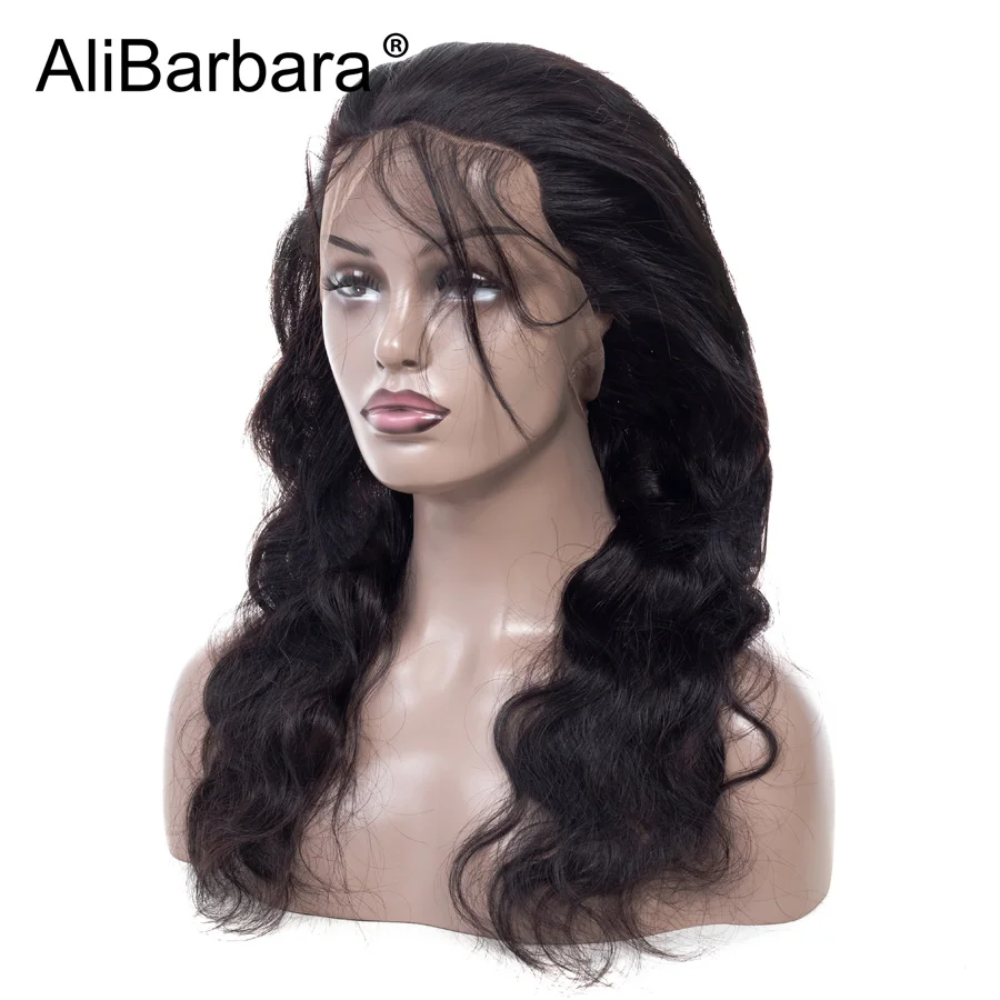 

AliBarbara Hair Brazilian Body Wave Hair Pre Plucked 360 Lace Frontal Closure With Baby Hair Line Human Hair Natural Color