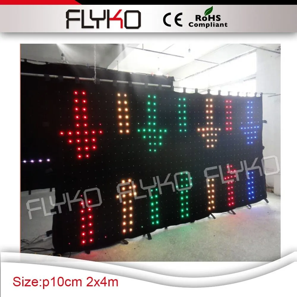 P100mm свет новые продукты 2016 rgb led wall занавес/светодиодный видеоэкран