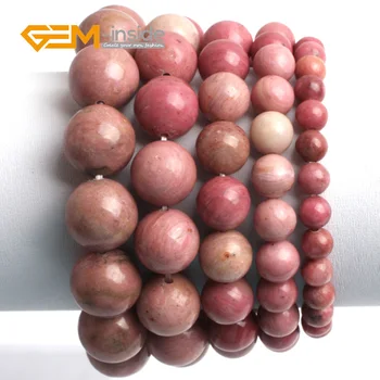 Новый дизайн браслета Gem-inside, ювелирные изделия для розничной продажи, бусины из натурального родонита для мужчин и женщин, религиозные аксе...