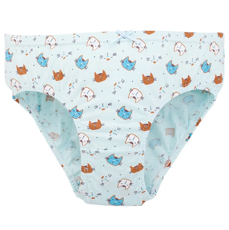 1 pc kids cotton panties Girl Panties female cartoon printed children baby comics pants Bowknot briefs underwear 2 to 12 years