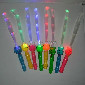 

Free shipping 5pc/lot light up cartoon stick LED Flashing Light Fiber Stick Princess Wand Birthday Cheer Toy Party Favor