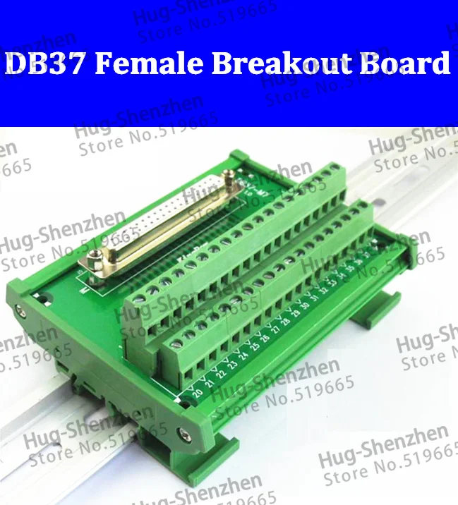 

High quality D-SUB DB37 Female Header Breakout Board, Terminal Block, Connector.
