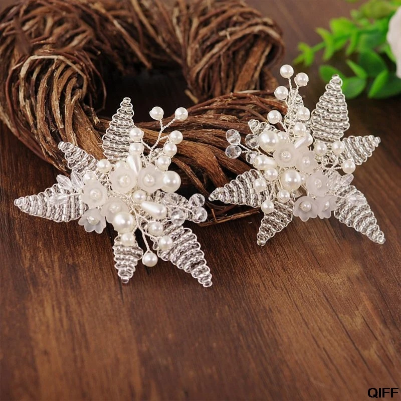 

2pcs Women Shoe Clip Wedding Shoes Buckle High Heel Pearl Floral Decoration Clips DIY Handmade Charms Lady Bride Supplies