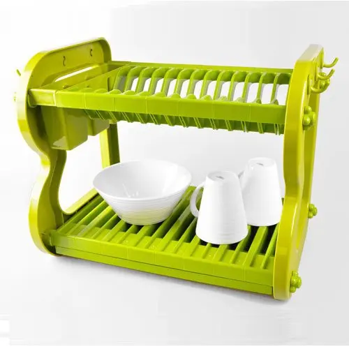 Sakura Two Tiers Dish Rack Compact Utensil Kitchenware Drying Sakura Two Tiers Dish Rack Compact Utensil Kitchenware Drying Drainer