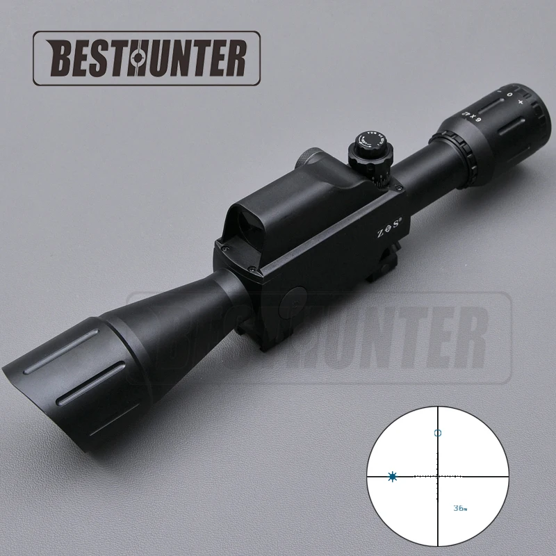 

ZOS 6X42 Military Tactical Rifle Scope 30mm Tube Measure Distance Hunting Scope Optics Riflescope