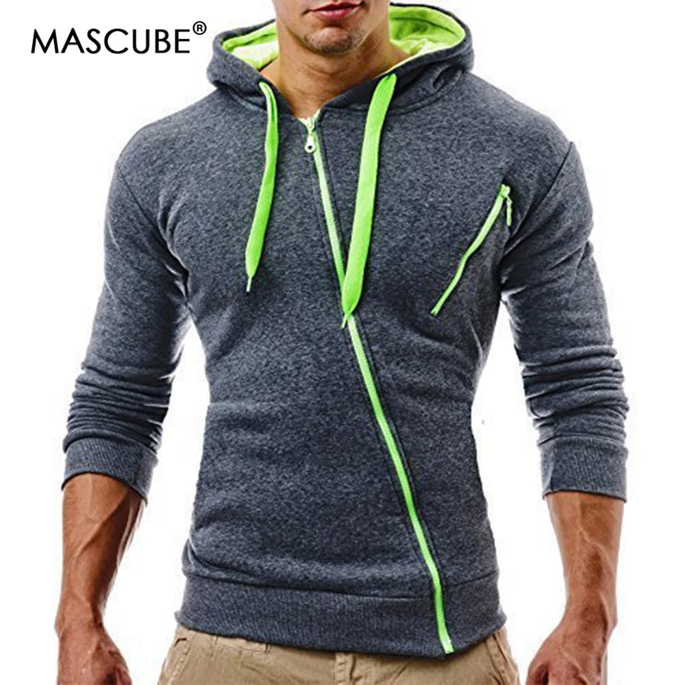 Cheap MASCUBE New Men Sets Zipper Coat Men's Outwear Sweatshirts Winter Hooded Jacket Warm Coats Jacket Slim Hooded Sweatshirt Jackets