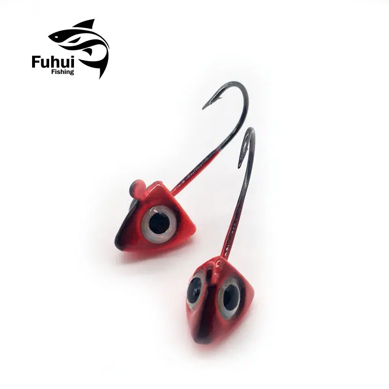 

10 pieces/batch 2g/3g tripod fishing Mustad Hook Lure lead hook fishing gear with barb hook fishing gear 3D eye