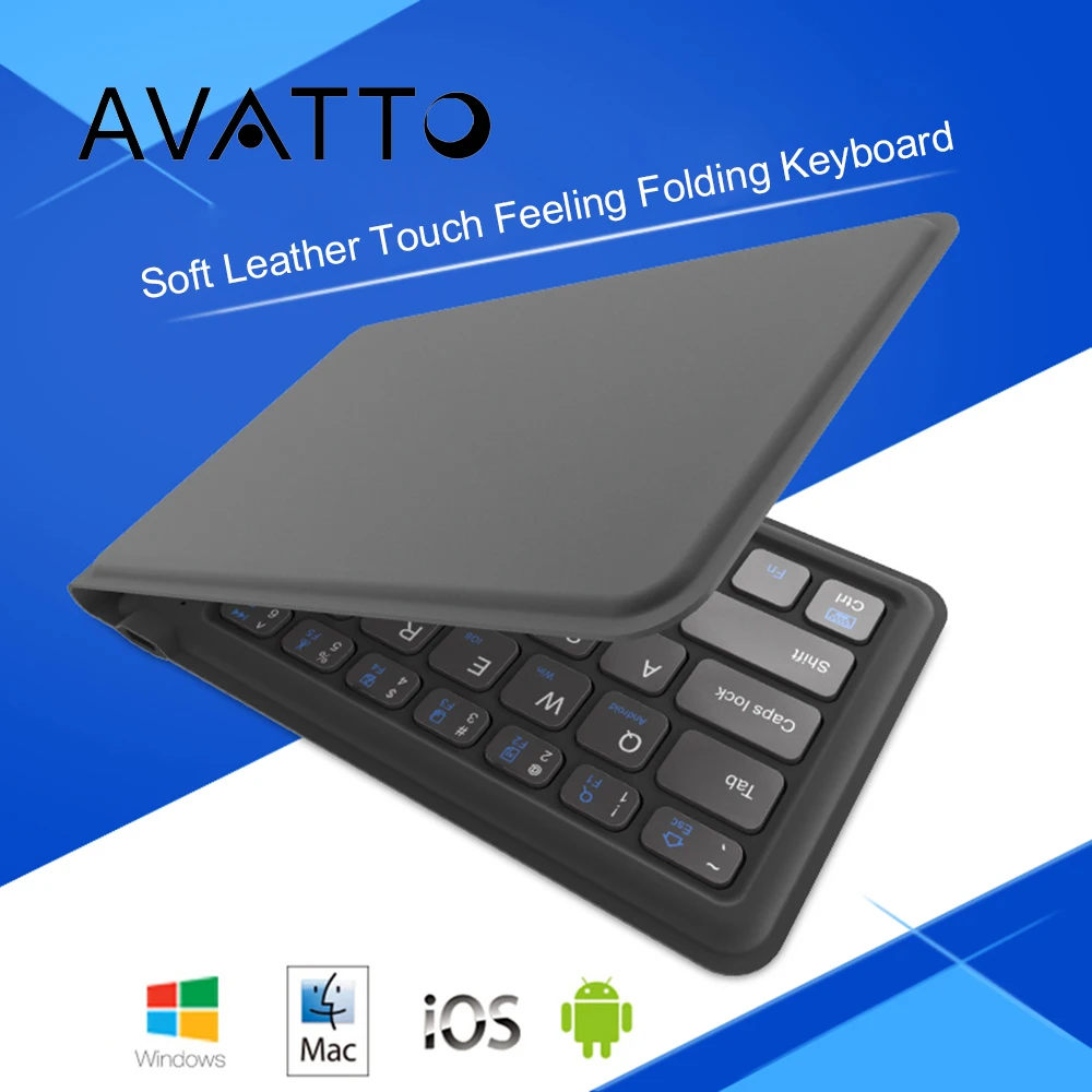 [AVATTO] Soft Leather Surface Portable Bluetooth Wireless Foldable