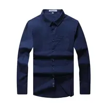 8XL 6XL 5XL Brand New Men Shirt Male Dress Shirts Men’s Fashion Casual Long Sleeve Business Formal Shirt camisa social masculina