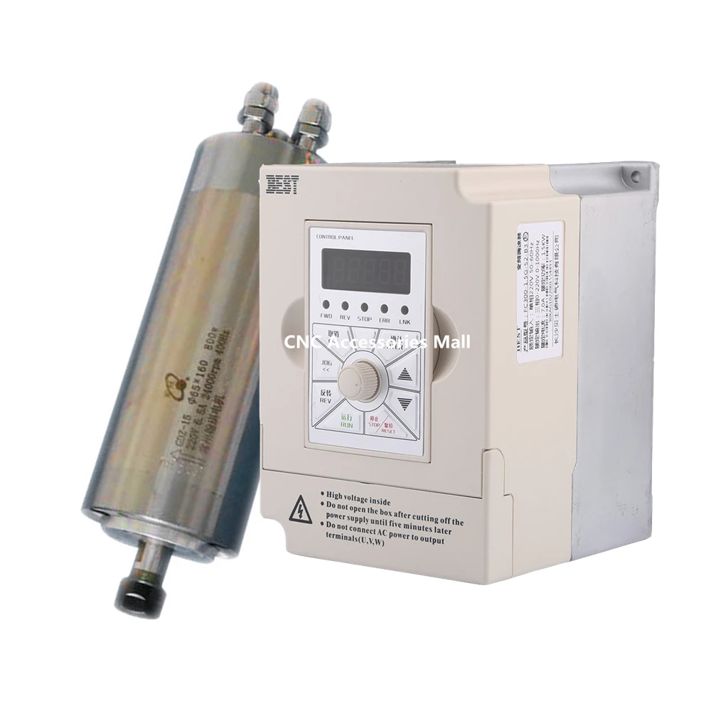 

Water Cooled Spindle Motor 800W ER11 AC220V GDZ-15 & 1.5kw VFD inverter variable frequency driver