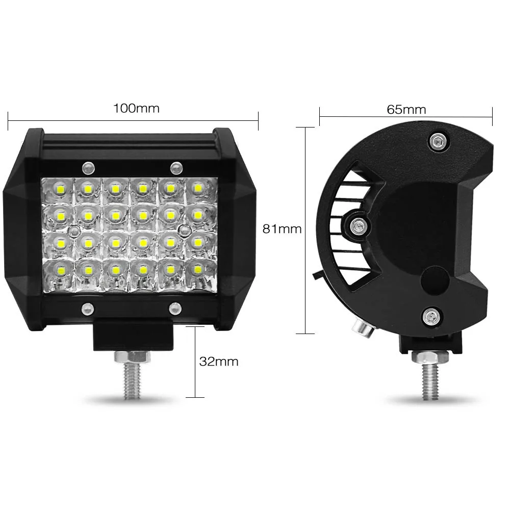 2 Pcs Waterproof 4 Inch 72w LED Work Light Bar LED Light Bars Spot Flood Beam For Car Offroad Tractor Truck Bright Lamp Boat NEW 2 Pcs Waterproof 4 Inch 72w LED Work Light Bar LED Light Bars Spot Flood Beam For Car Offroad Tractor Truck Bright Lamp Boat NEW
