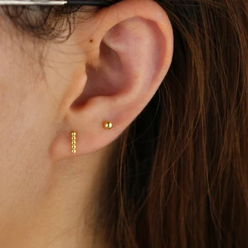 

simple bar stud earring 925 sterling silver vermeil minimal minimalist delicate jewelry