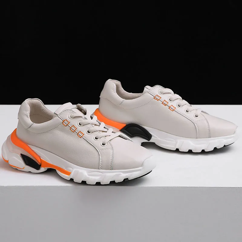 

Spring 2019 Running Shoes For Women Genuine Leather Women's Sport Shoes Casual Fashion Walking Ladies Sneakers Woman Brand