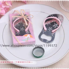 DHL 50 шт. пляжная тема флип-флоп вино открывалка для бутылок с Морская звезда свадебный подарок девичник гостей подарок синий розовый