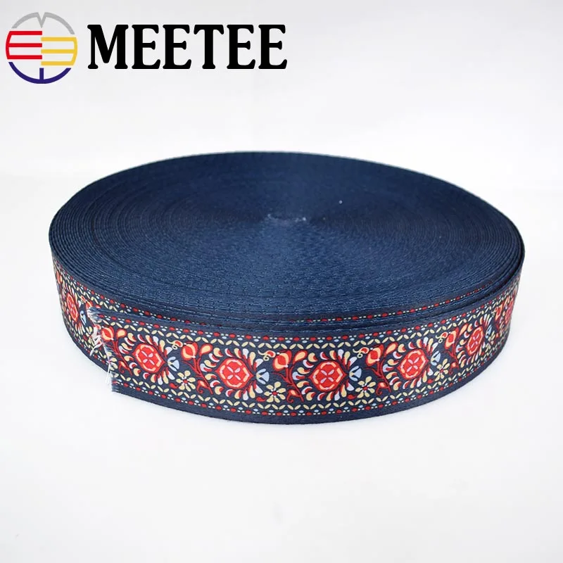 

4Yards 5cm Eco-Friendly Nylon ethnic embroidered Webbings Ribbons Bag Strap Sewing Webbing Tape DIY Garment Clothing Accessories