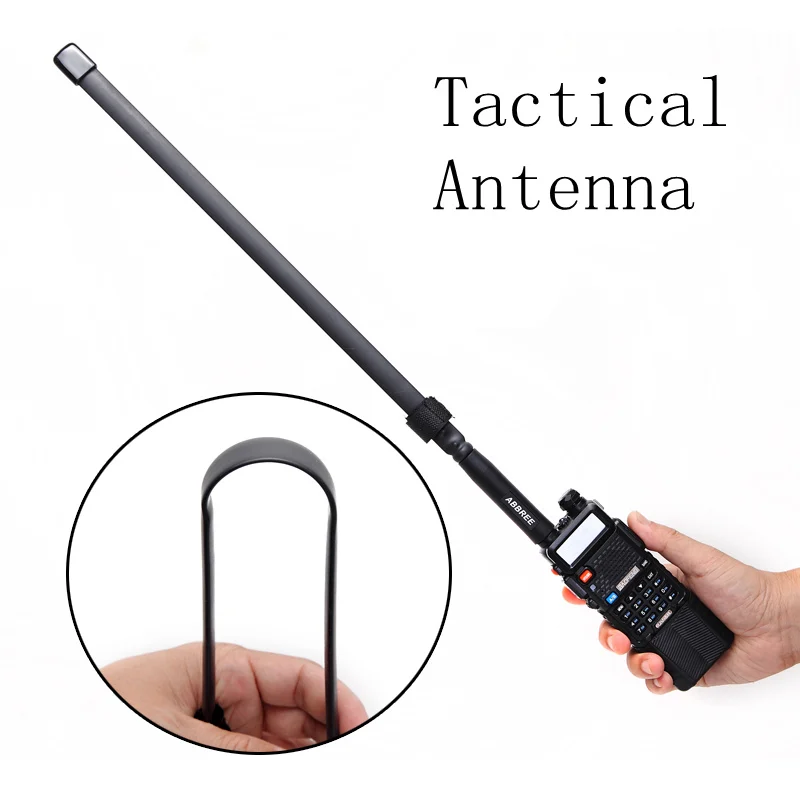

ABBREE SMA-Female Connector Dual Band 144/430Mhz Foldable CS Tactical Antenna For Walkie Talkie Baofeng UV-5R UV-82 Ham Radio