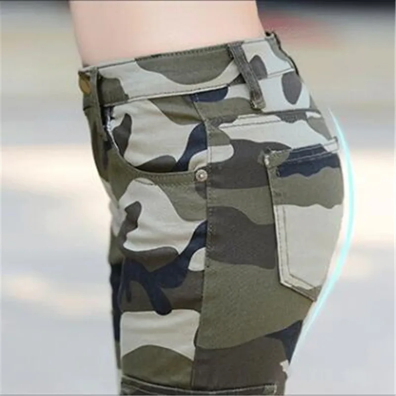 military print jeans