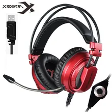Xiberia V10, лучшие игровые наушники, USB 7,1, гарнитура для ПК, игры, компьютера, бас, стерео гарнитуры, шлем с микрофоном, светодиодная подсветка