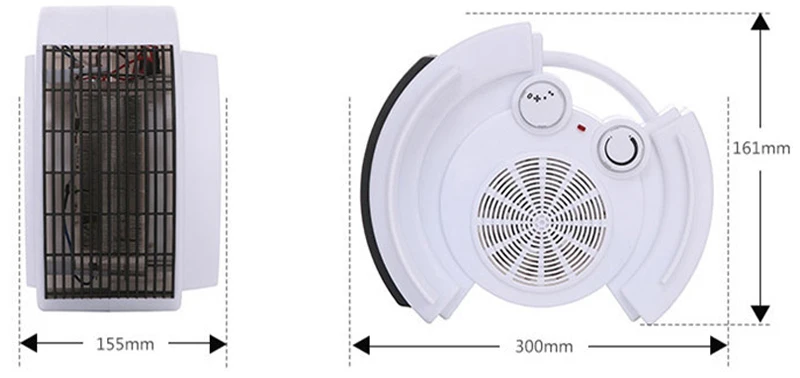 Portable Electric Heater 3 Gear Hide the Power Cord Heater Warm Air Handy Blower Room Fan Radiator Warmer For Office Home (6)