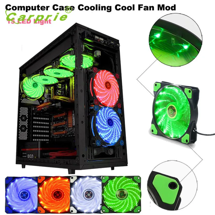 New 15 LED Light Quite 120mm DC 12V 4Pin PC Computer Case Cooling Cool Fan Mod 18mar2 | Компьютеры и офис