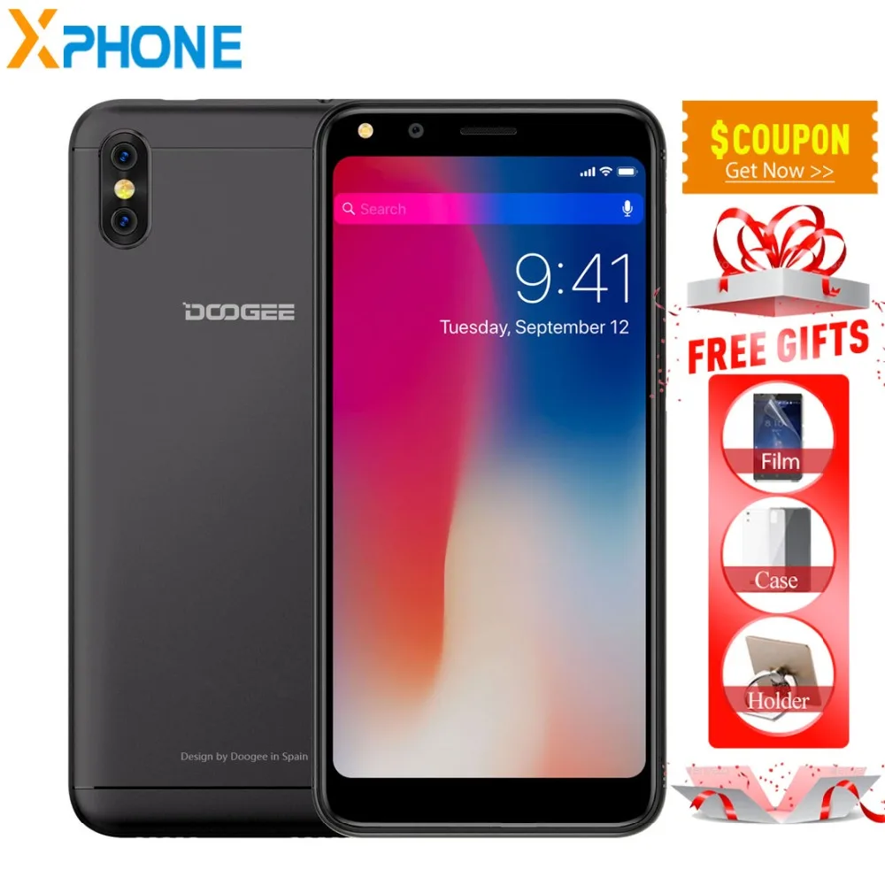 DOOGEE X53 смартфон с 5 3 дюймовым дисплеем четырёхъядерным процессором MTK6580 ОЗУ 1 ГБ