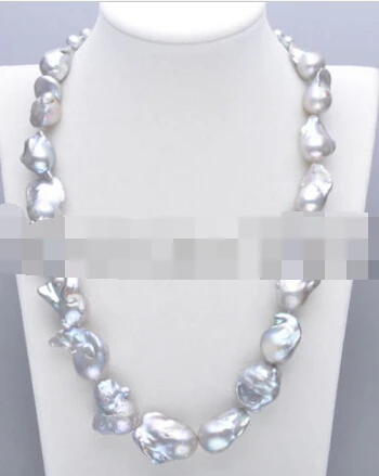 

N3807 Gray Baroque Keshi Reborn PEARL NECKLACE % Discount AAA