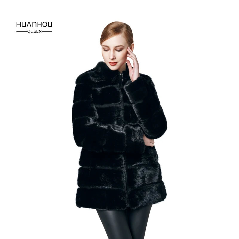 Королева huanhou настоящая норковая шуба с высоким качеством для женской моды