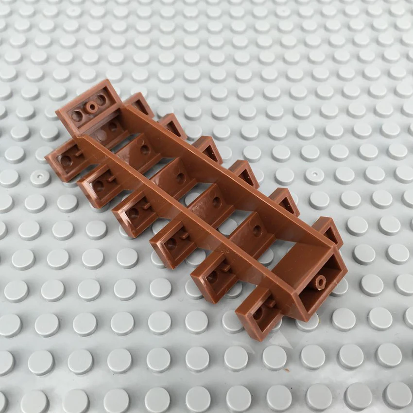 5pcslot Legoingly Stairs Reddish Brown Stairs Building Blocks Bricks Staircase Steps Ladder Modular House Accessories Kids Toys (4)
