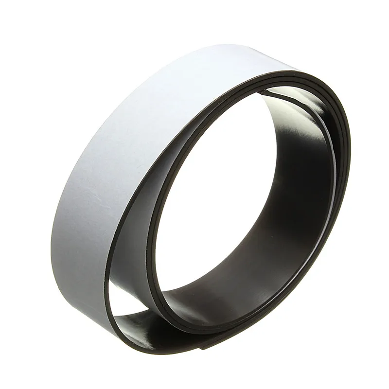 

1 Meter 25mm Width 1.5mm Thickness Self Adhesive Flexible Soft Rubber Magnetic Tape Magnet DIY Craft Strip Can be Bent Folded