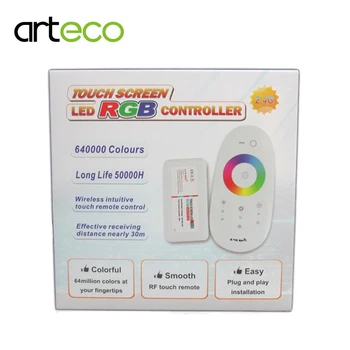 

DC12V 18A 2.4G RF Touch screen LED RGB Controller Remote control for led strip 5050 RGB LED Module LED Bar Light